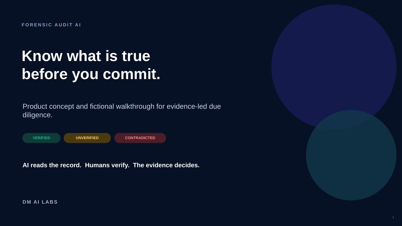 Slide 1: Forensic Audit AI