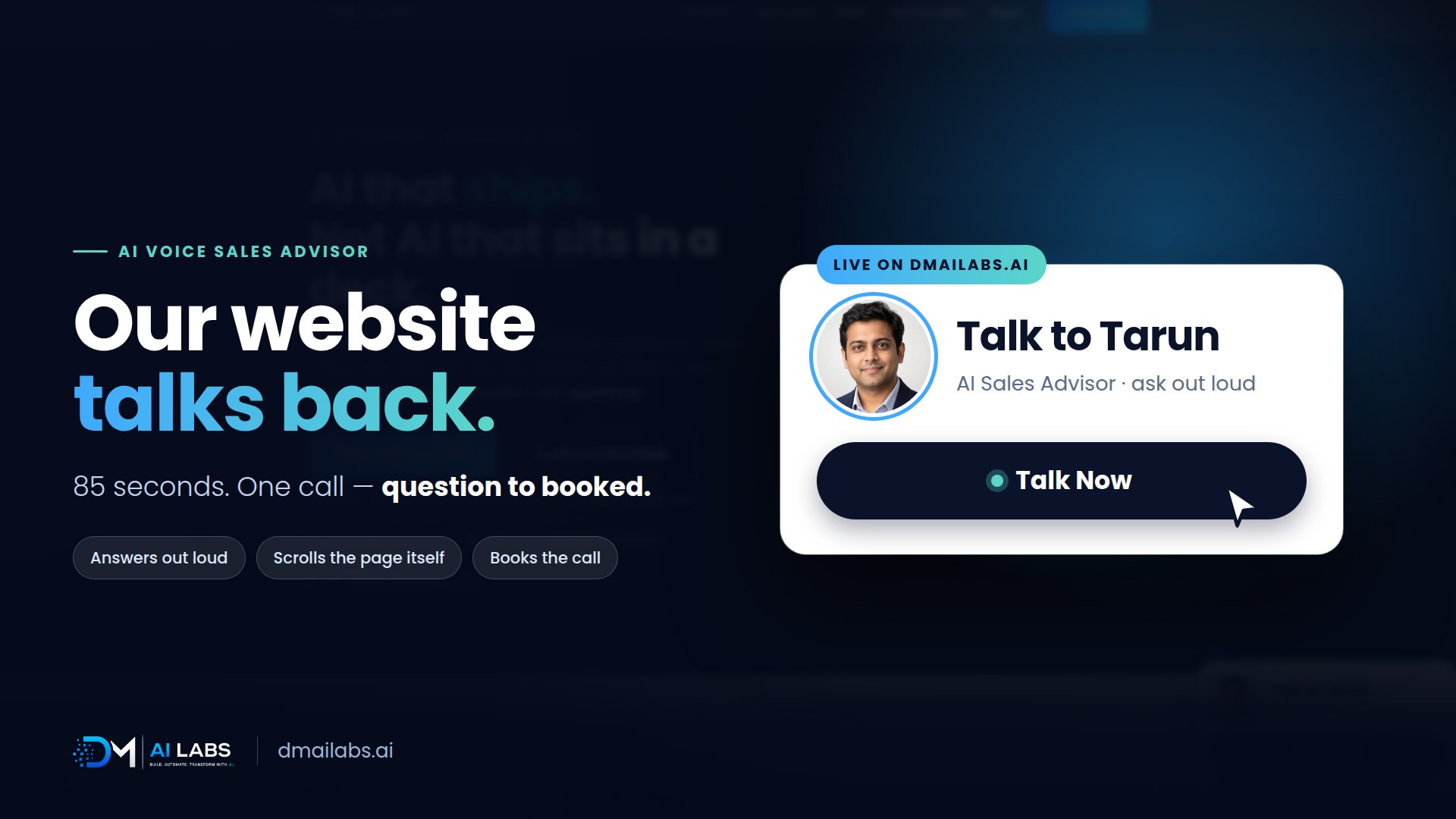 Tarun AI voice advisor demo preview